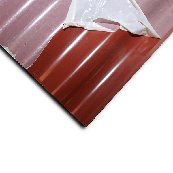 Chapa Prepintada Acanalada ROJA 25 1,1m x 1m