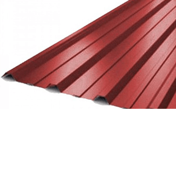 Chapa Trapezoidal prepintada ROJA calibre 25 1,1 x 1m