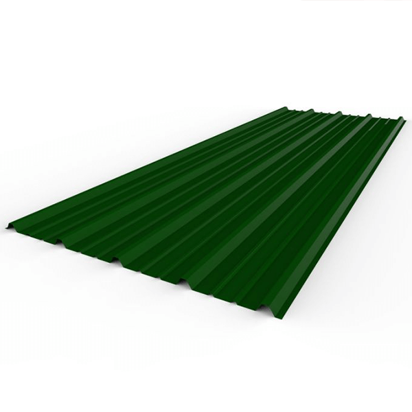 Chapa Trapezoidal Prepintada VERDE calibre 25 1,1 x 1m